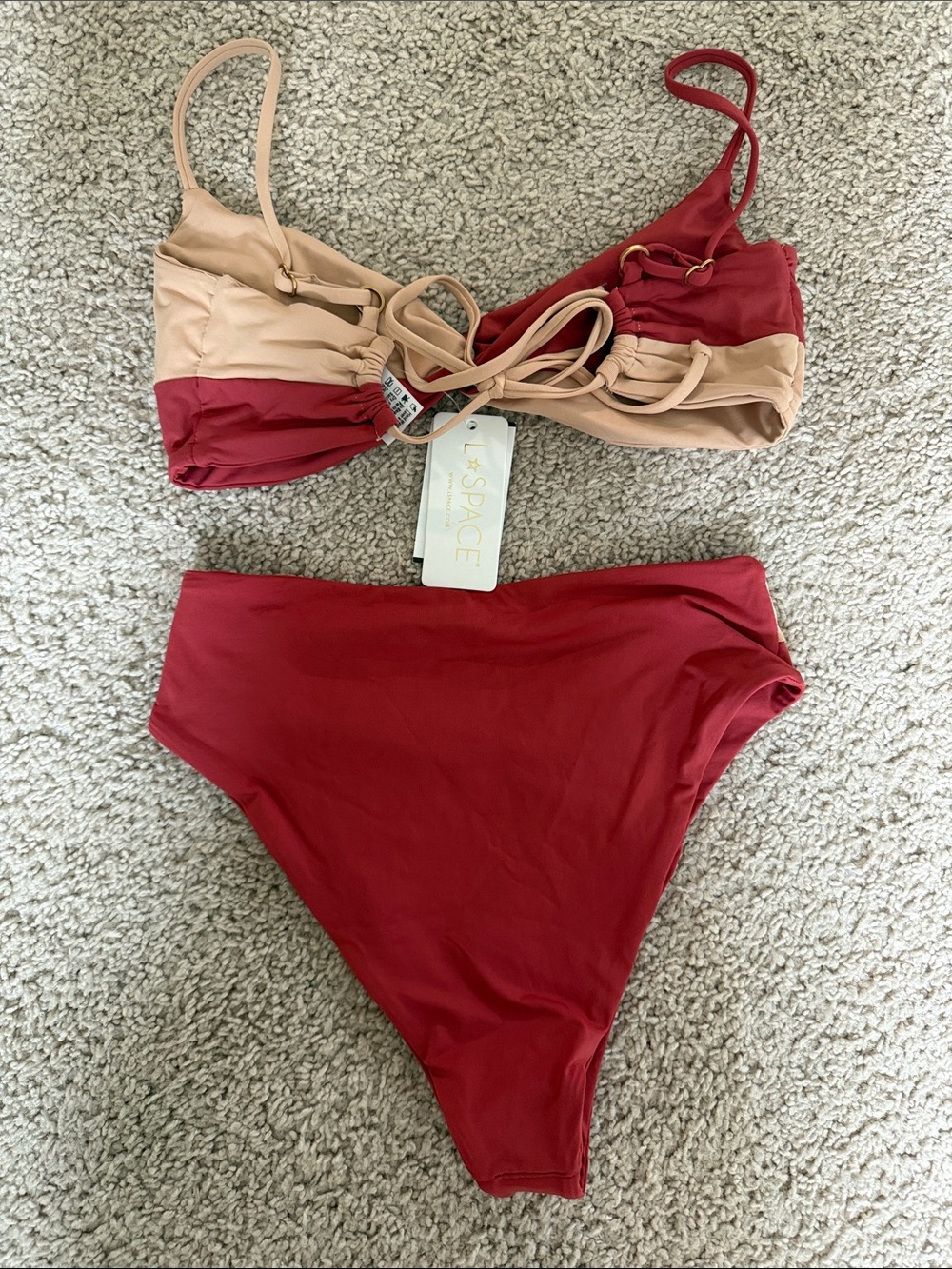 L Space Color Block Twist Bikini Set - Picture 2 of 2